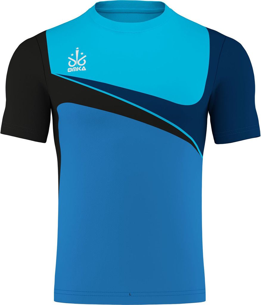 OMKA 5er Trikot-set Trikot Teamwear Fußball Handball Rugby Laufsport Volleyball, Größe:S, Farbe:Blau