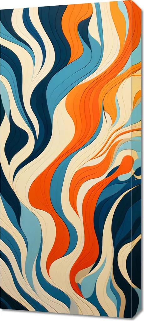 Quadro 40x90 Onde Oceaniche su Tela | Arredo Casa Facile e Moderno