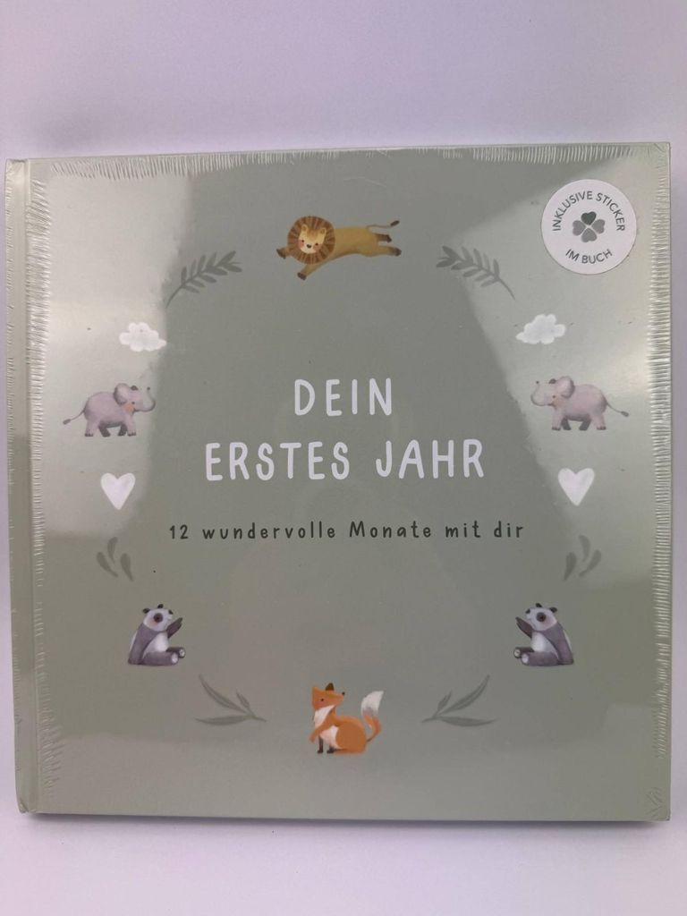 Mintkind Baby Erinnerungsbuch Dein erstes Jahr 12 Monate mit dir inkl Sticker