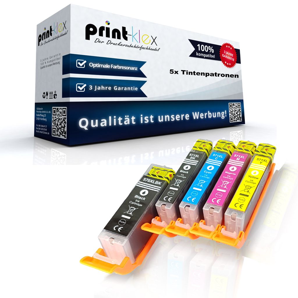 5x Kompatible Tintenpatronen für Canon Pixma
