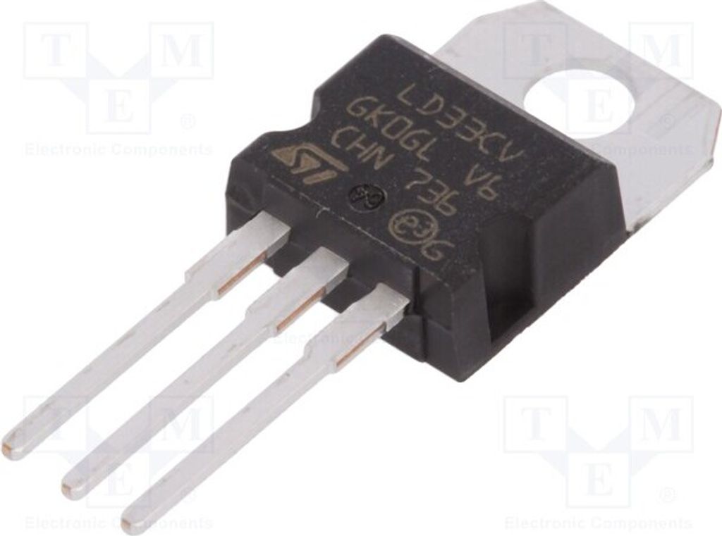 3x IC: Spannungsstabilisator 3,3V ,Linie,geregelt(nein) 0,95A LD1117V33C Ungerege