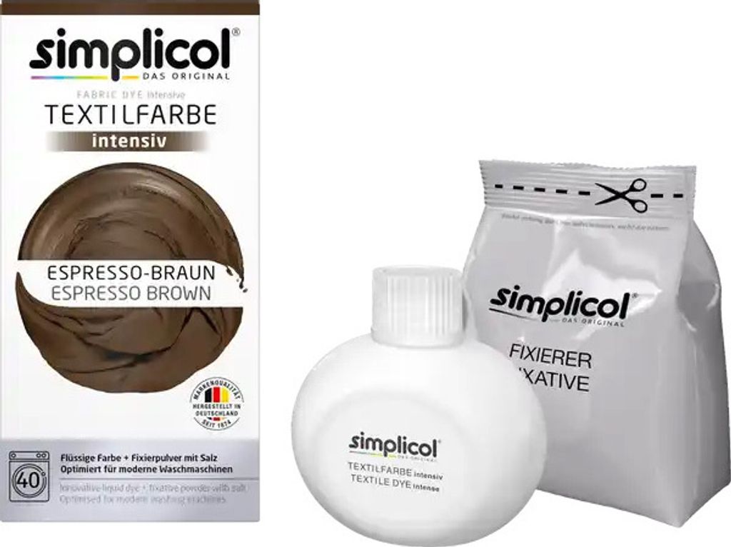 simplicol Textilfarbe intensiv Espresso-Braun 1er Pack