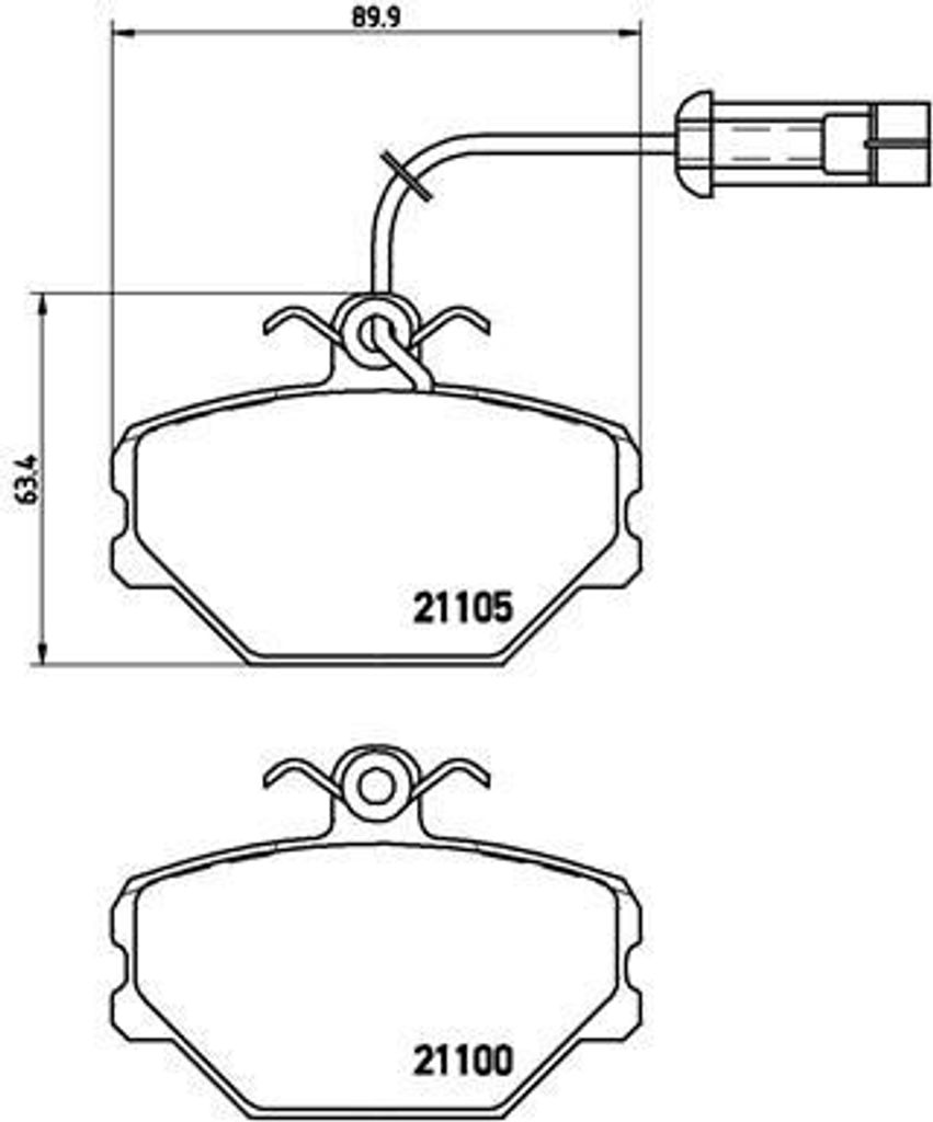 Brembo Bremsbelagsatz, Scheibenbremse Vorderachse P 23 044