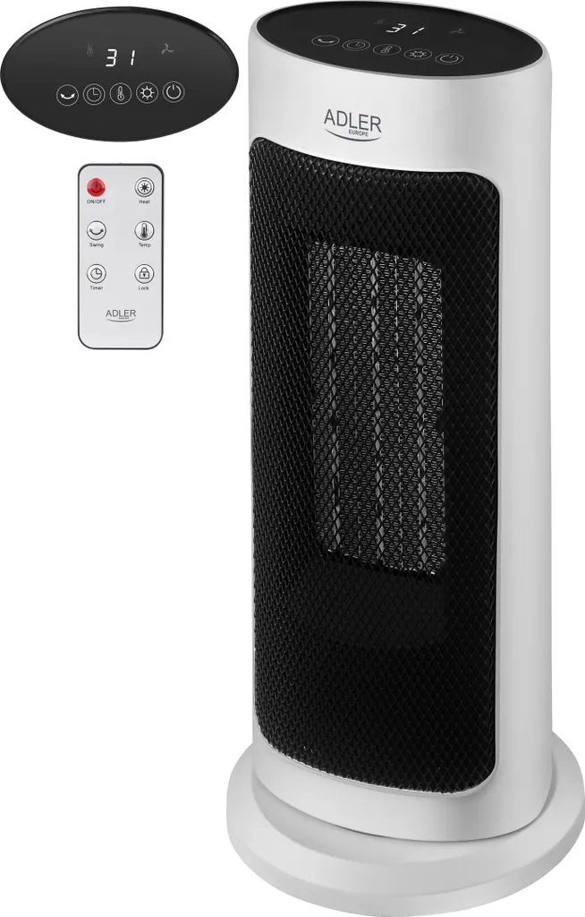 Termoventilatore Torre Adler AD-7738 con Telecomando | Comfort Digitale