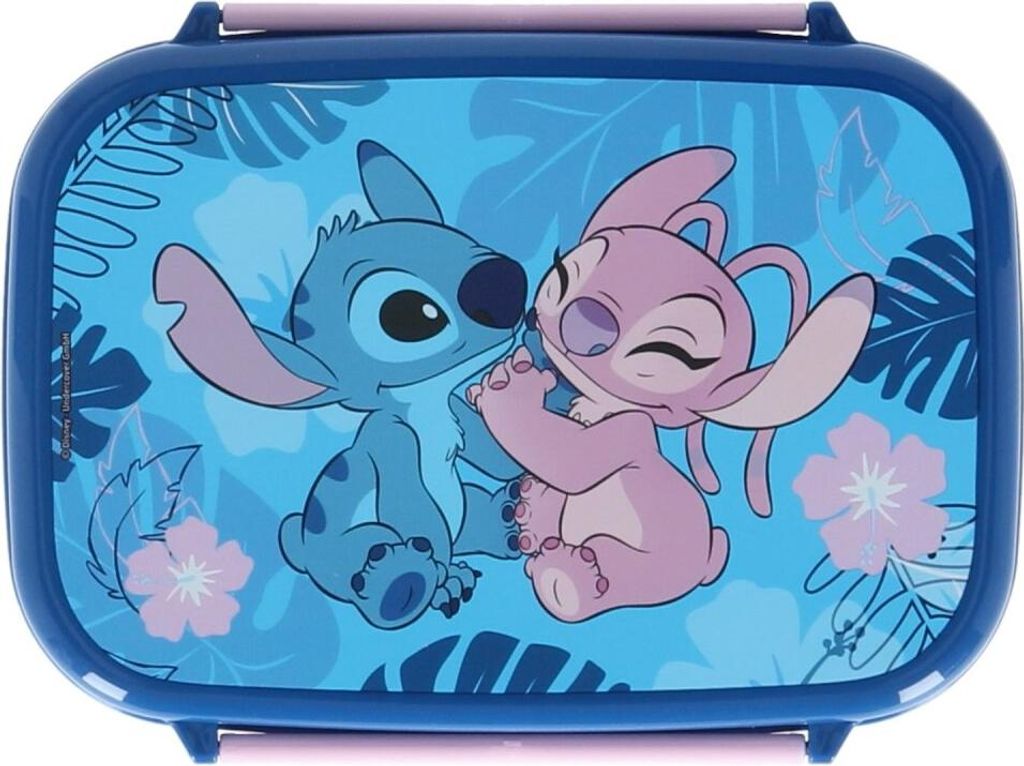 Seven Lilo & Stitch Brotdose 0,85 Liter – Für Kindergarten & Schule | Rosa-hellblau, Spülmaschinenfest