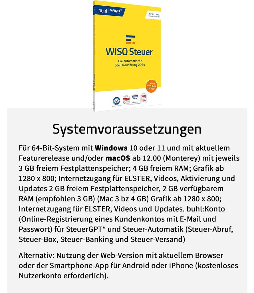 WISO Steuer 2025 Produktbild 