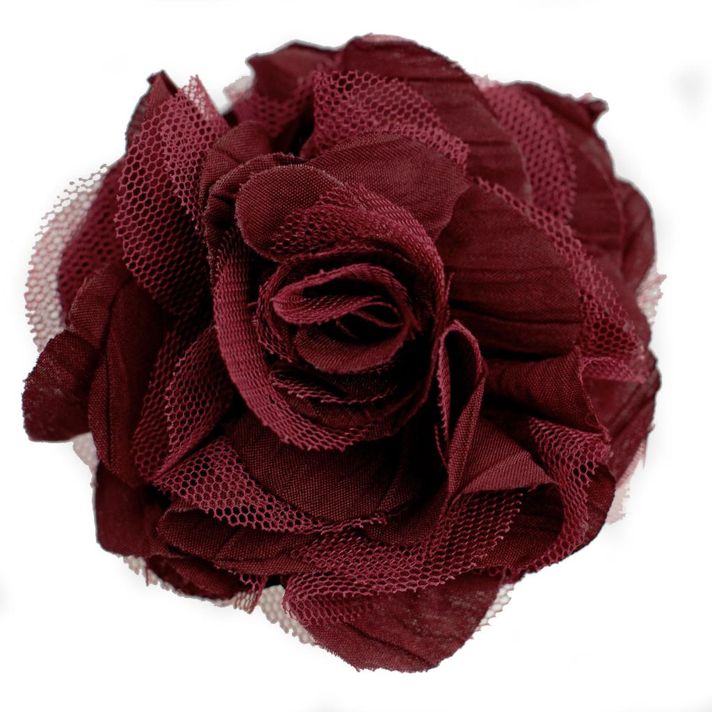 Textilblüte Rose Ø9cm Ansteck Blüte Spange Haarspange Produktbild 
