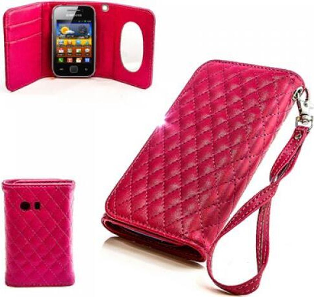Samsung Galaxy Y (S5360) Booksytle Handtasche Mirror Pink