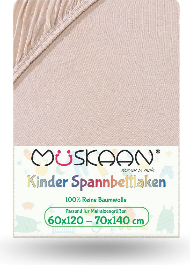 Müskaan Jersey Kinder Spannbettlaken 60x120