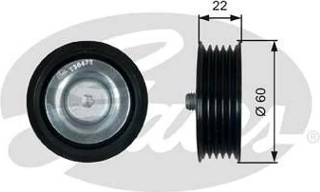 Rouleau de guidage GATES T36473 robuste pour moteurs diesel et GDi