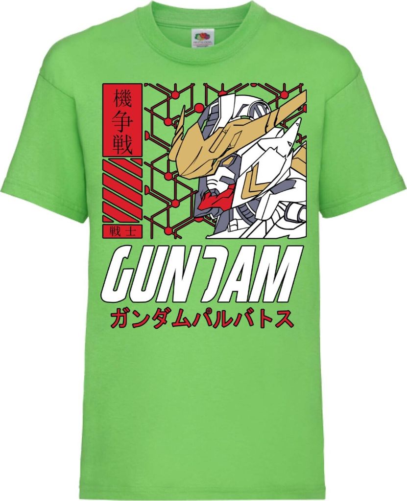 Kinder T-Shirt Mobile Suit Gundam, 5-6 Jahr - 116 / Lime