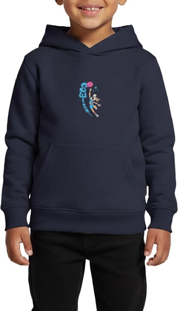 Spreadshirt Looney Tunes Lola Bunny Swish Basketball-Design Kinder Premium Hoodie, 122/128 (6 Jahre), Navy