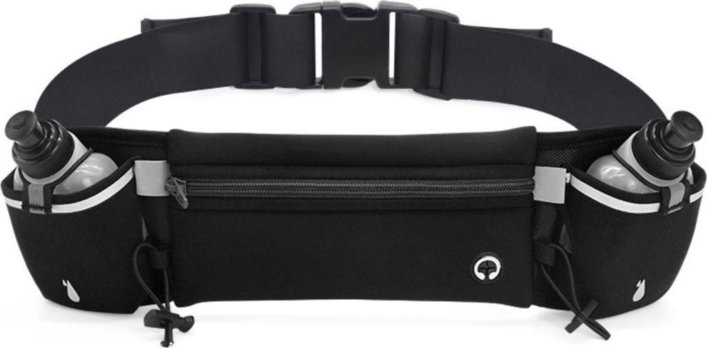 Laufgürtel, Sportgürtel, Bauchtasche mit 2 Wasserflaschen, Produktbild 