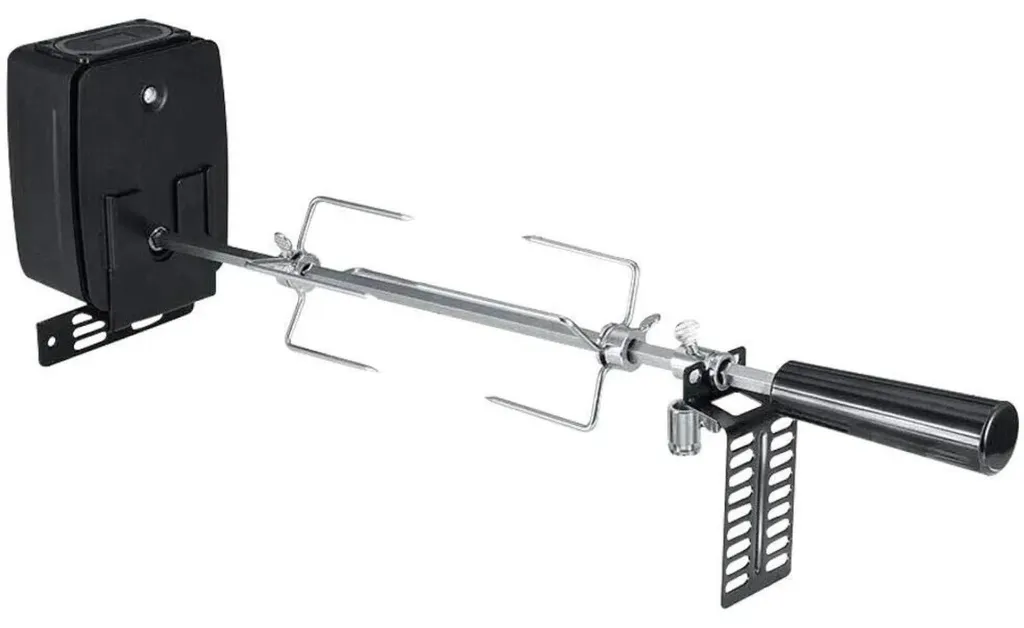 Kit Rôtissoire avec Moteur Électrique à Piles et Fourchettes en Acier
