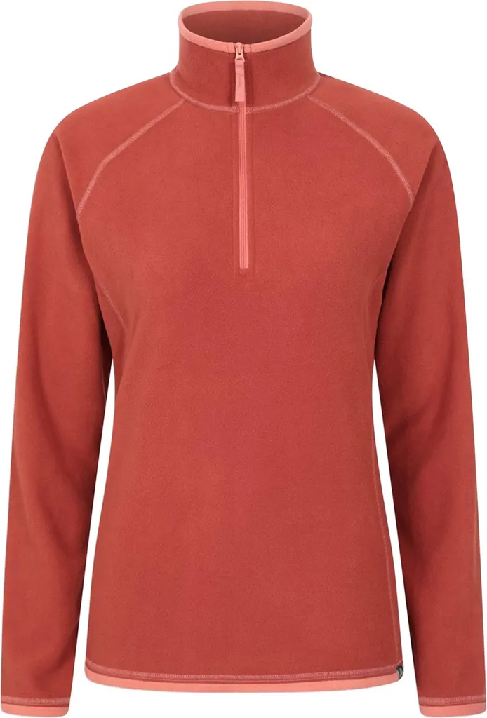 Pile Donna Montana Mountain Warehouse Mezza Zip - Arancione Intenso