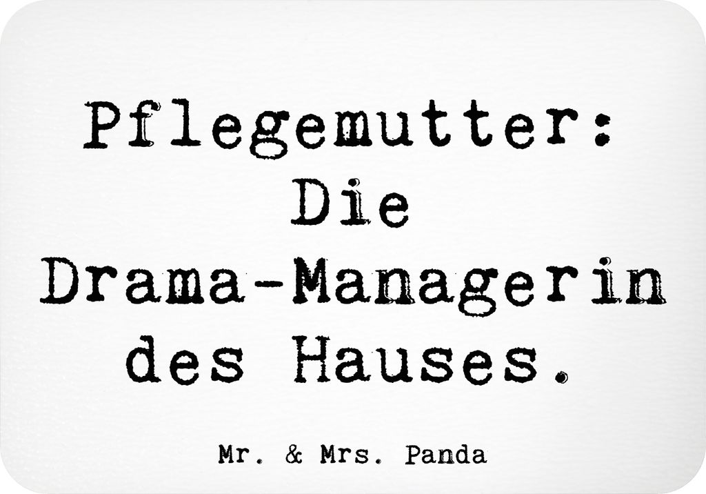 Mr. & Mrs. Panda Kühlschrankmagnet Spruch Pflegemutter Managerin - Weiß - Geschenk, Geburtstage, Drama, Pflegekind, Familienleben, Weihnachten, h...