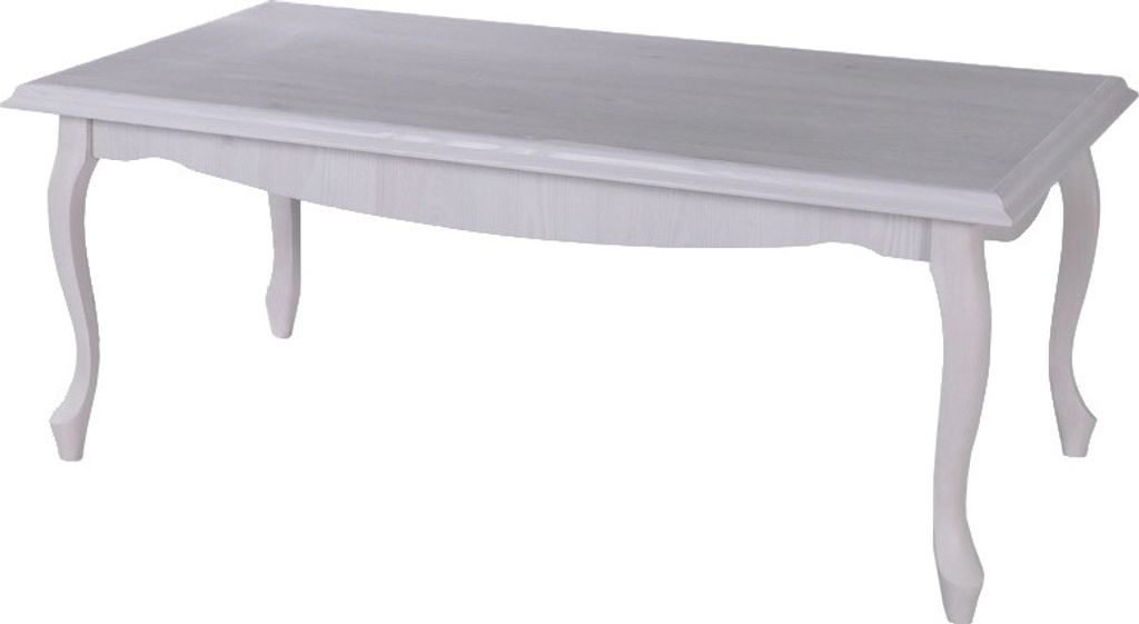 Couchtisch Bignona 20, Farbe: Kiefer weiß - 116 x 75 x 55 cm (B x T x H)
