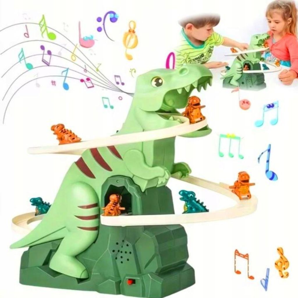 Dino Spielzeug mit Treppe und Rutsche LED Lichteffekte Produktbild 
