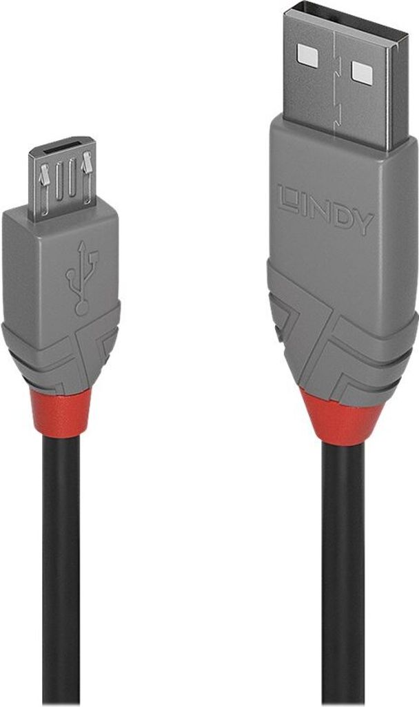 LINDY USB 2.0 Kabel Typ A/Micro-B Anthra Line M/M 2m
