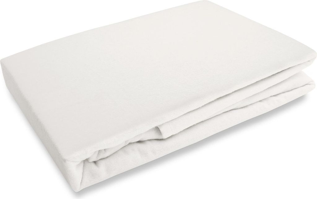 Bettlaken, Flanell-Spannbettlaken 120x200 Cremig
