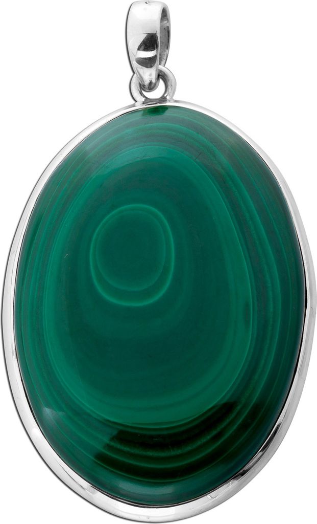 Malachit Anhänger Silber 925 grüner Edelstein 85ct