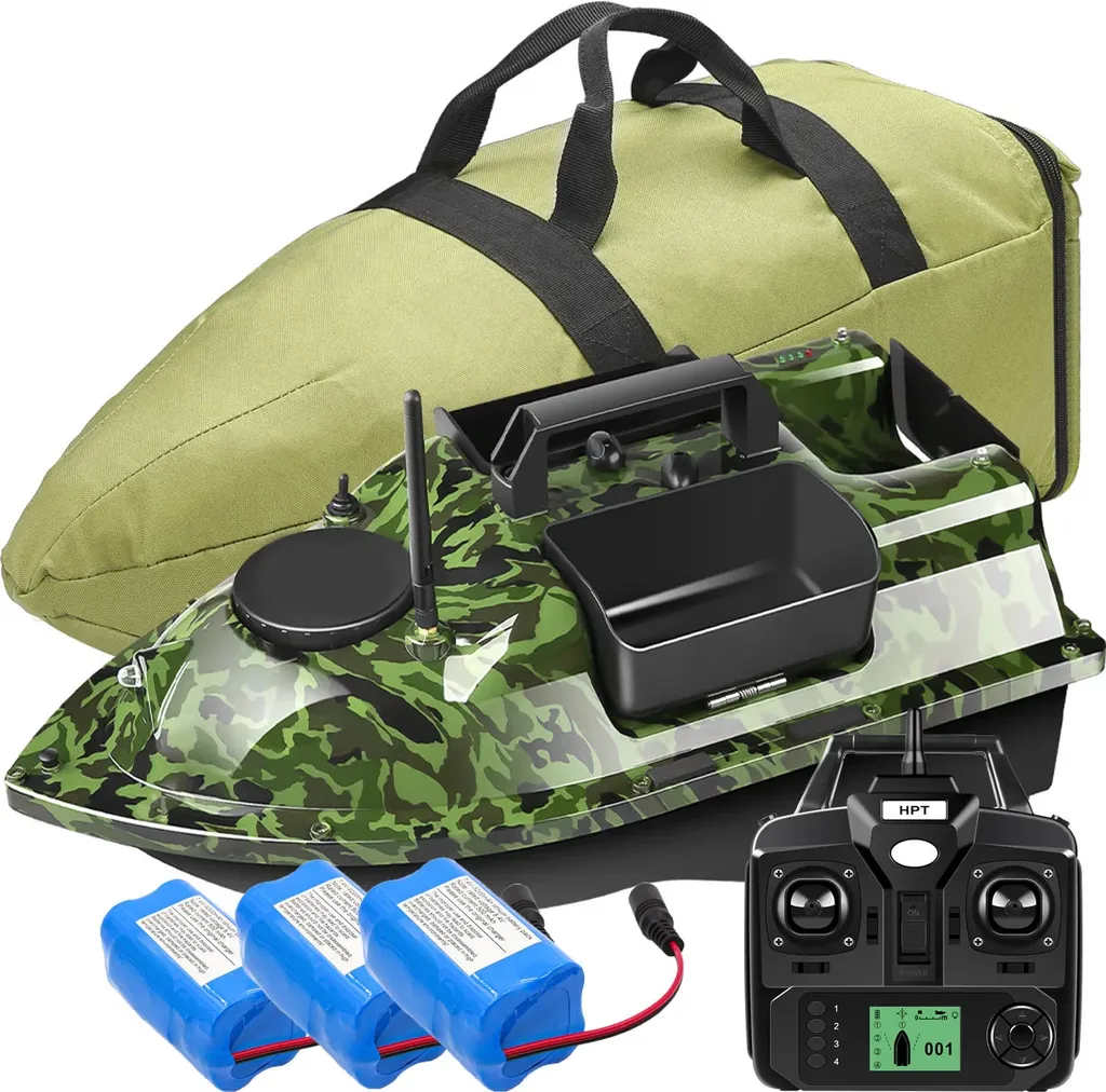GPS Bateau Amorceur de Pêche Set 3, Portée 500m et Charge 4kg