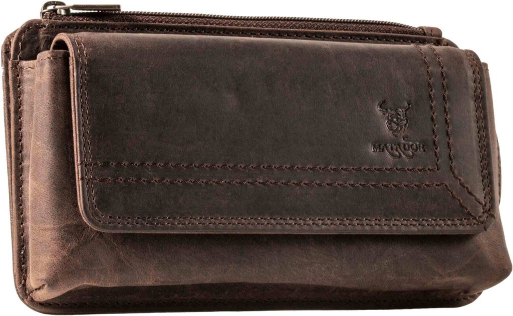 MATADOR BRISBANE Leder Universal Handytasche 6.9 Zoll Dunkel-Braun