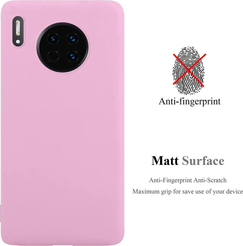 Cadorabo Custodia Per Huawei P30 Lite Rosa E Blu - Cover Bicolore In TPU E Vetro Temperato - 4