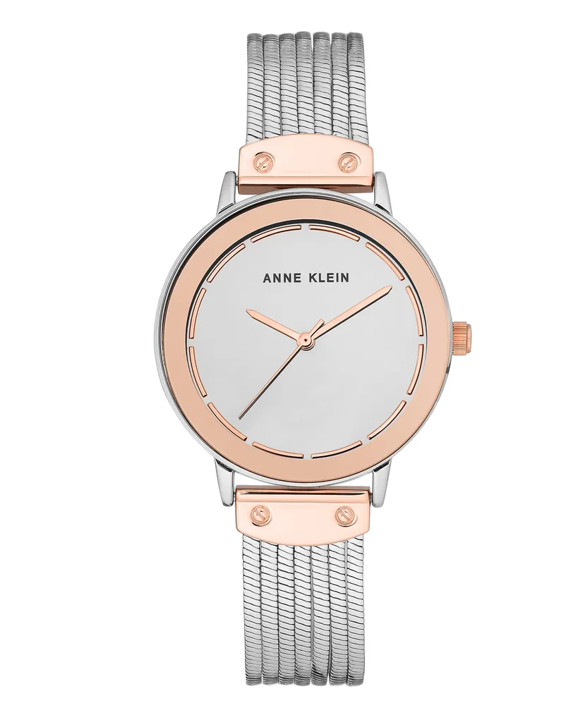 Montre bracelet femme Anne Klein AK/3223SMRT chic et cadran argenté 30mm