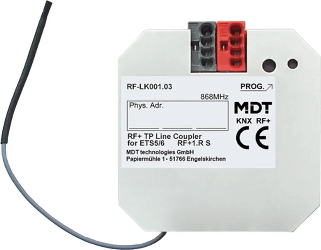 Coupleur KNX RF+ MDT pour extension radio sans travaux de câblage UP