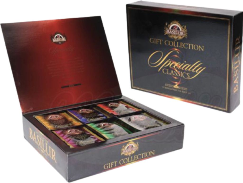 Basilur Tee Set 6 Teesorten 60 Teebeutel Schwarztee Grüntee Produktbild 7