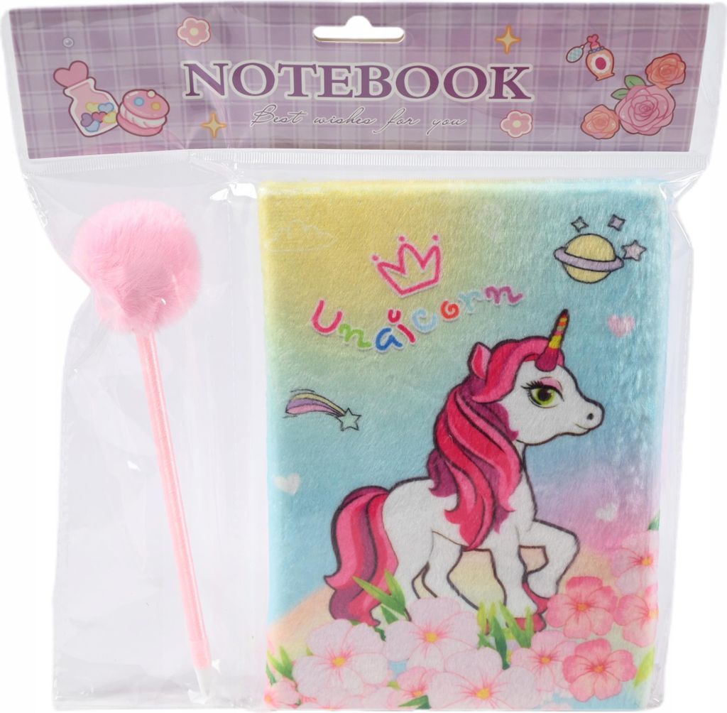 Ein-Taschen-Plüsch-Notizblock + Stift D45029 73432