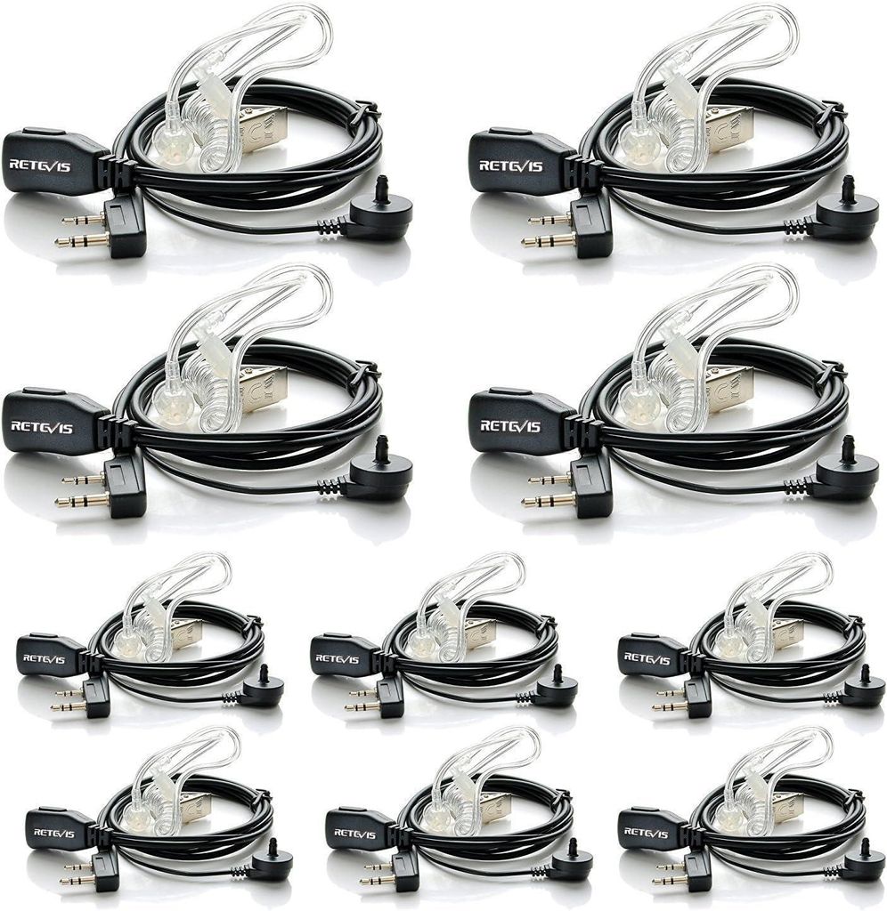 Retevis Funkgerät Headset 2 Pin Schallschlauch Kopfhörer Produktbild 