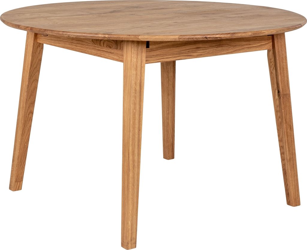 Esstisch >Metz< in Natur, Eiche-Massiv - 118x75,5x158cm (BxHxT)