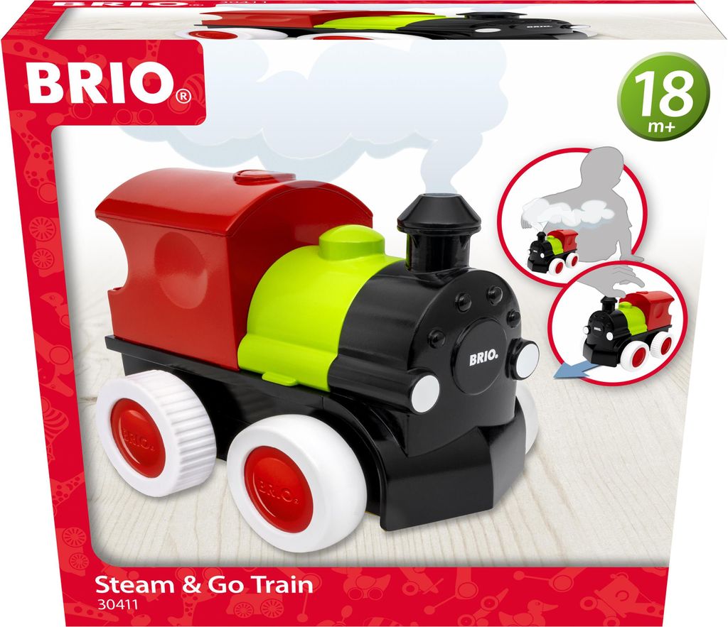 Brio Holzspielzeug Dampflok - Steam & Go Train -