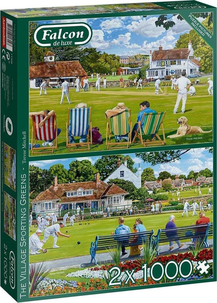 Falcon de luxe The Village Sporting Greens 2x 1000 Teile, Produktbild 