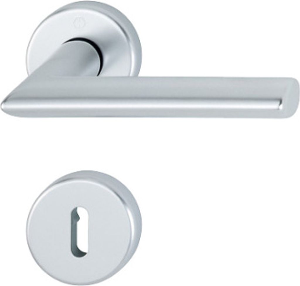Hoppe Stockholm Rosettengarnitur F1 Aluminium Natur 1140/42KV/42KVS, OB Ovalbart