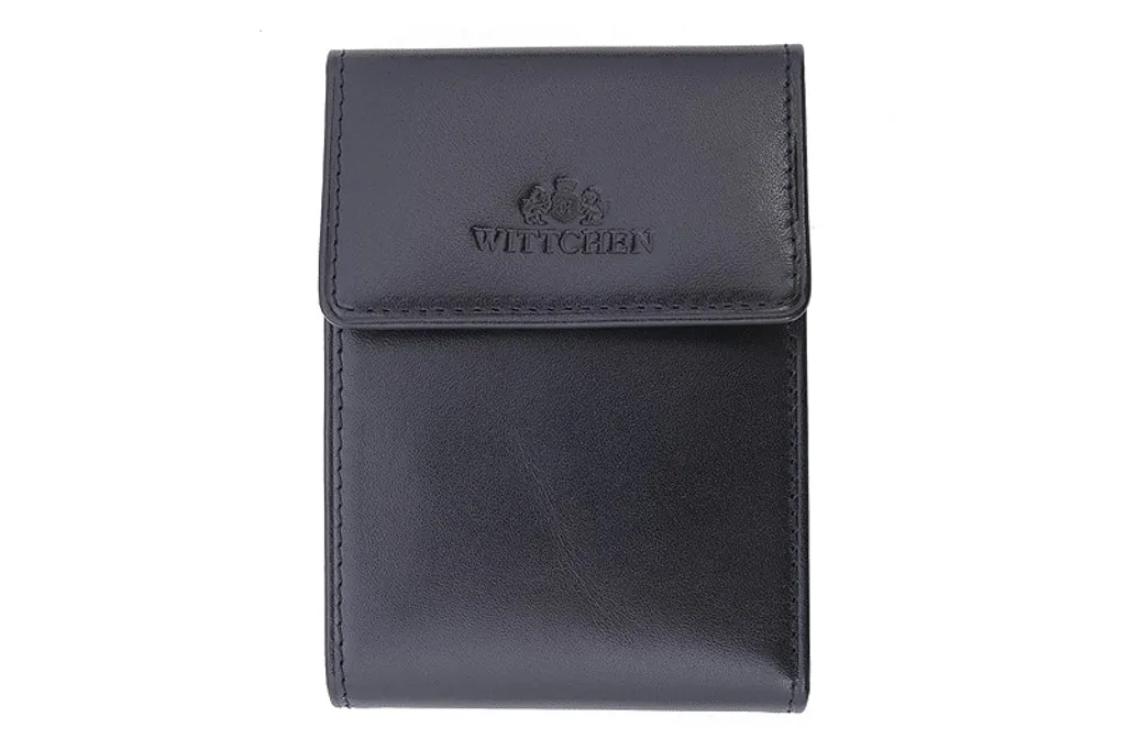 Porte-cartes élégant en cuir de veau léger noir WITTCHEN luxe discret