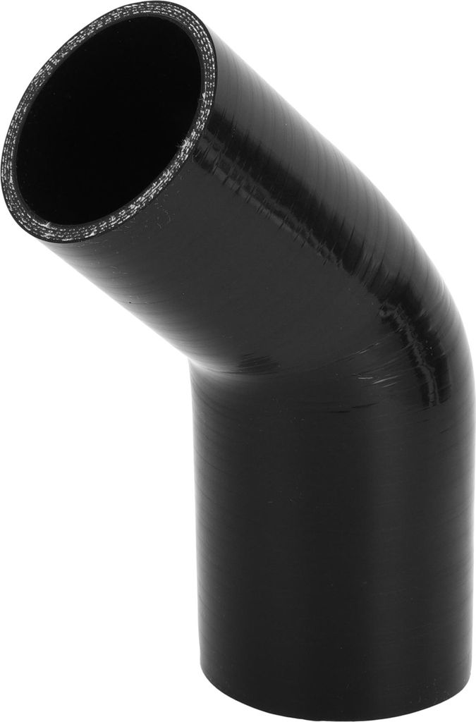 1 Stück 60-70mm/2,36-2,76" ID 102mm/4,02" Länge 45 Grad Schwarzer Autosilikonschlauch Kühlmittelschlauch Universal