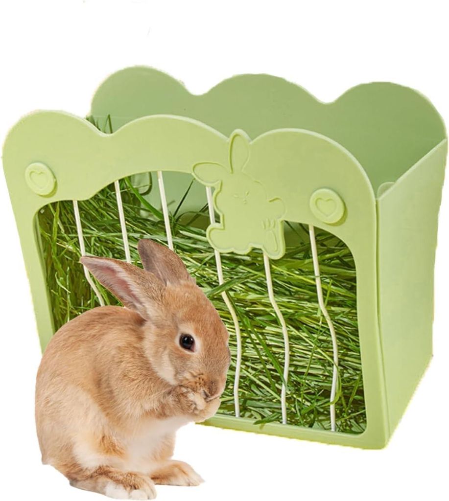 Heu-Futterstand für Kaninchen - Hängendes Heuraufe für Kaninchen, Meerschweinchen, Chinchillas und kleine Tiere