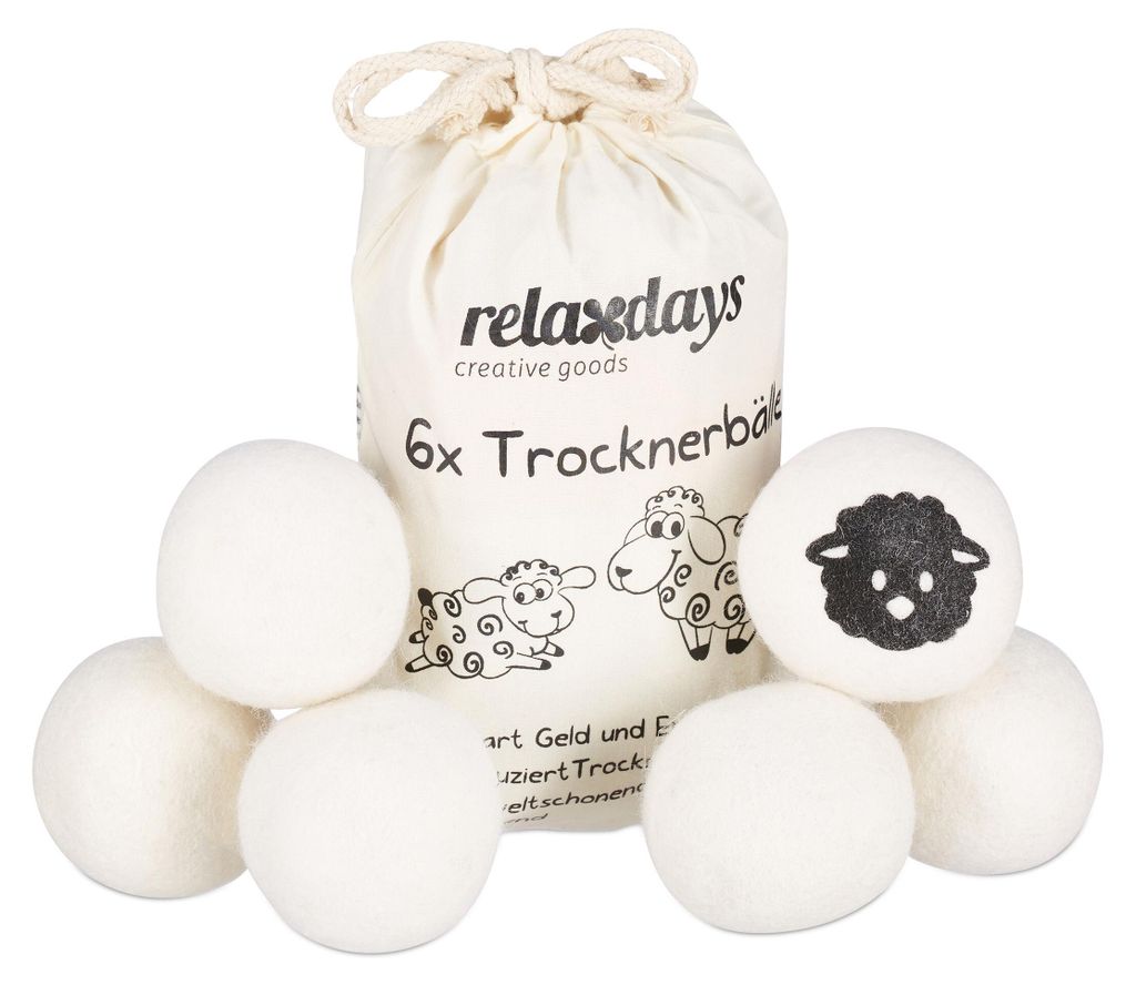 12 x Trocknerbälle XXL, Trocknerkugeln, Filzbälle für Produktbild 