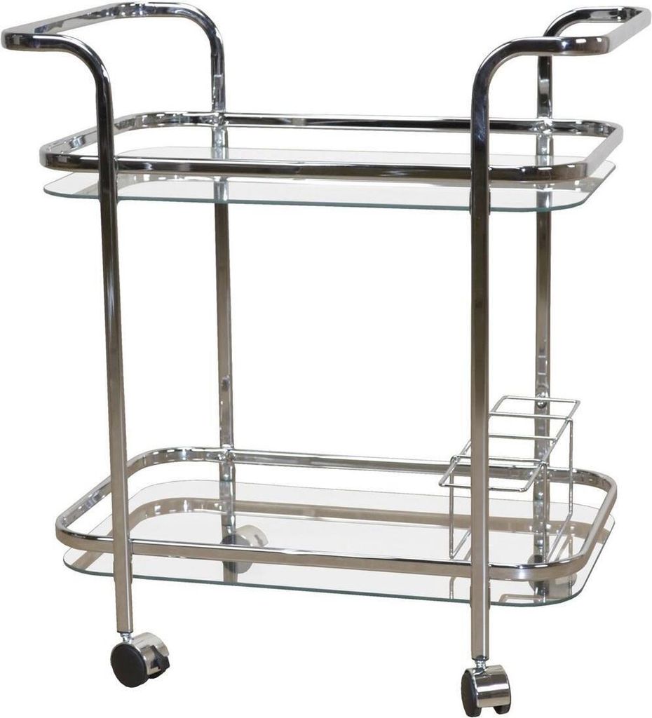 Servierwagen Teewagen in Chromfarben