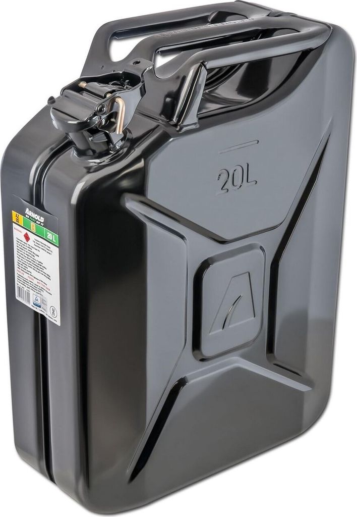 ARNOLD Metallkanister, 20L, schwarz, 20 l, Metall, Schwarz, Produktbild 