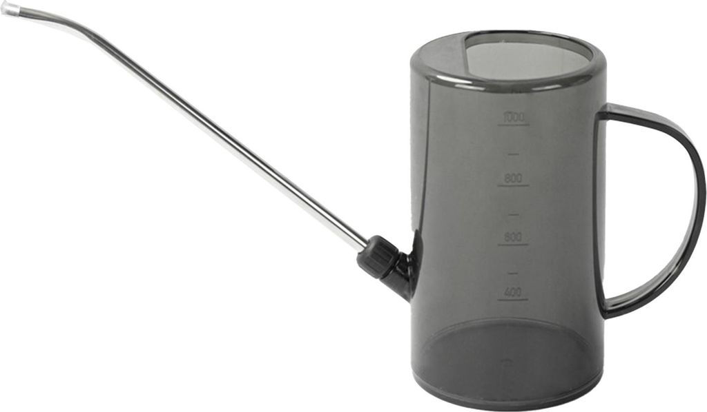 1,5 l Gießkanne aus Edelstahl mit langem Ausguss, durchscheinender Handsprühtopf für Pflanzen im Büro, Garten, Innen- und Außenbereich