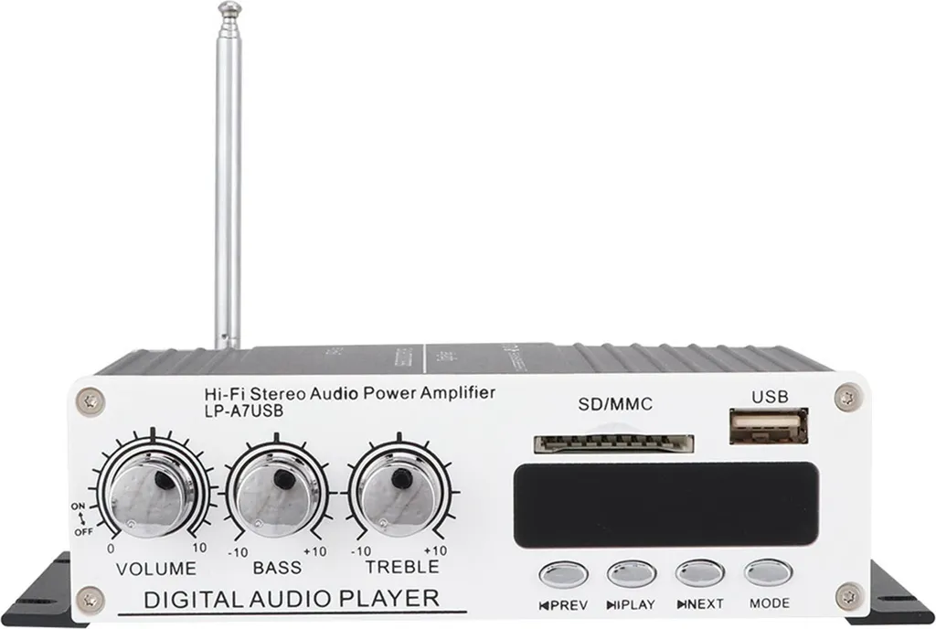 Amplificateur stéréo numérique A7 avec lecteur MP3 et télécommande - 4