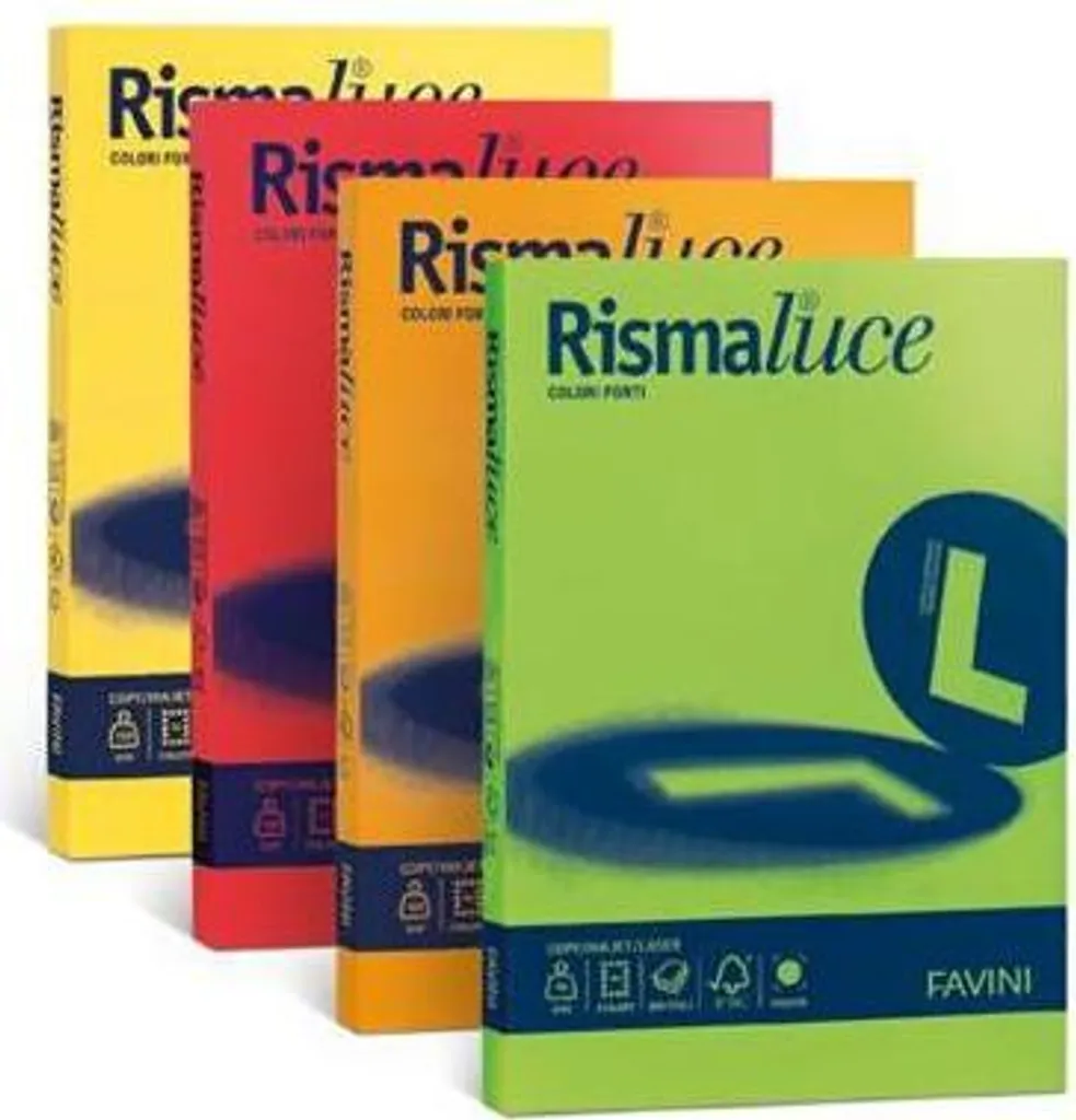 Carta Favini Rismaluce Inkjet: Risma Colori Brillanti per Stampa e Hobby