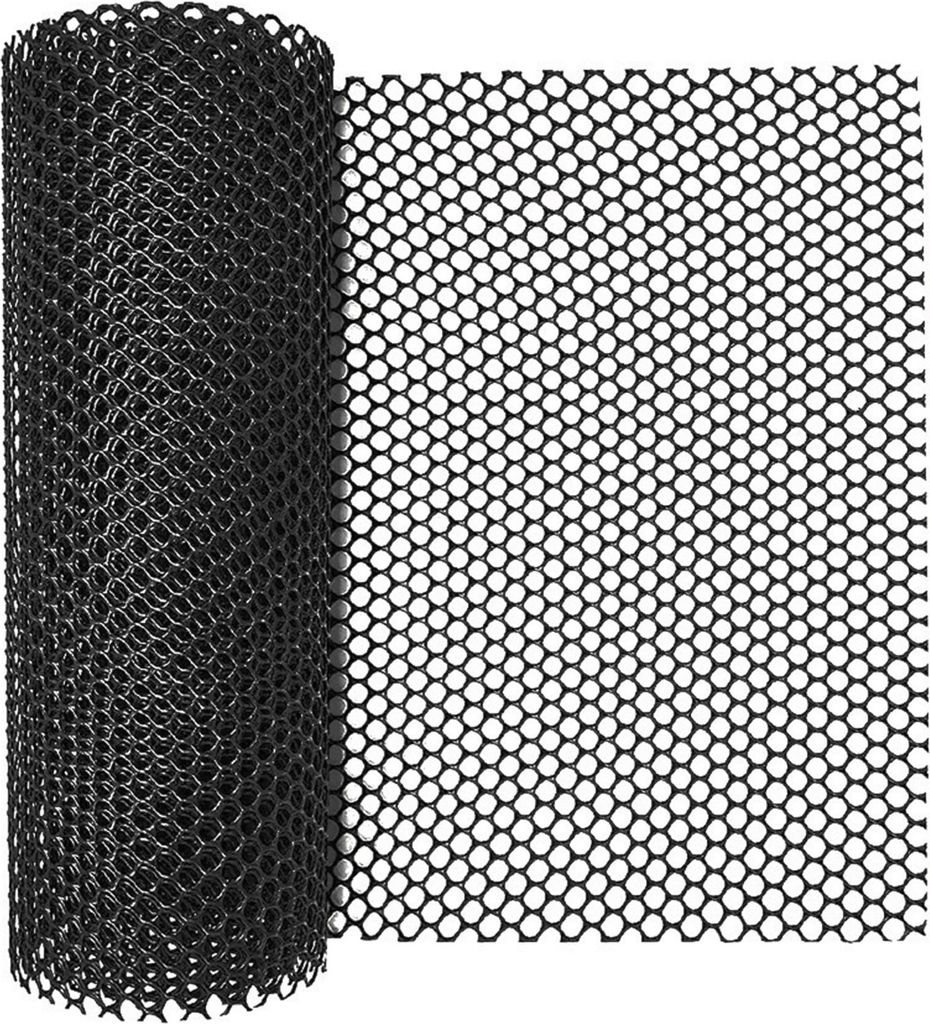 Zaundraht 500 GSM niedriger Druck hoher Dichte hexagonaler Loch DIY Hähnchendraht Zaunmaschen Hauszubehör-Schwarz