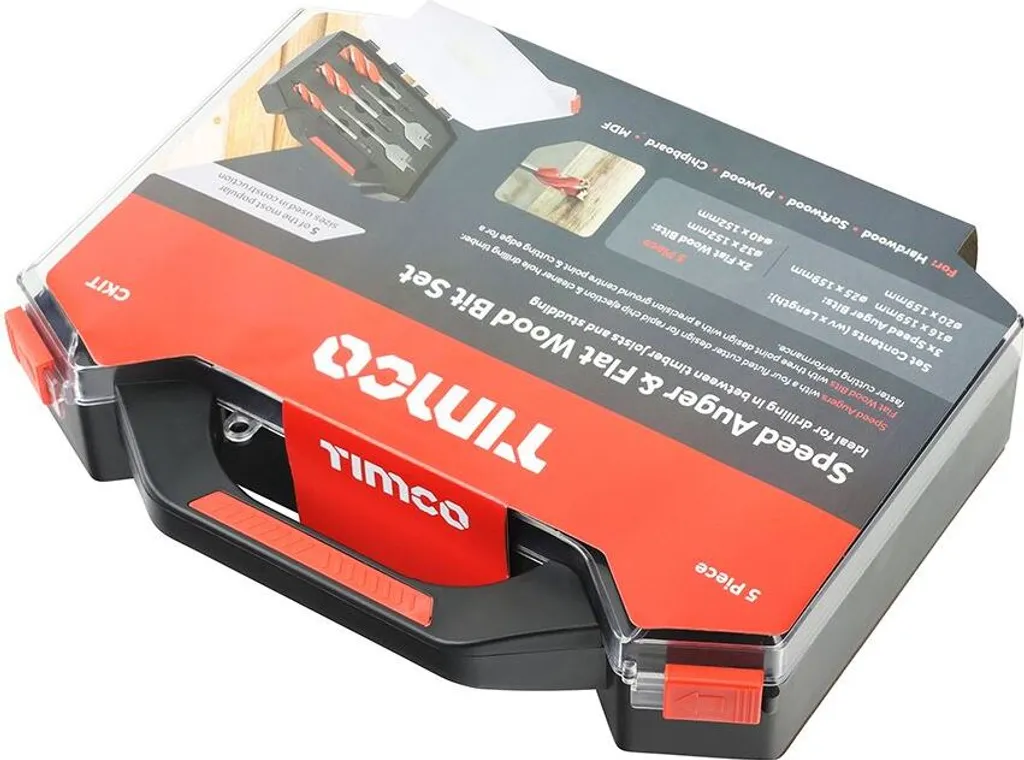 Kit Timco de 5 mèches bois plates pour perçage rapide sans éclats - Pro - 2