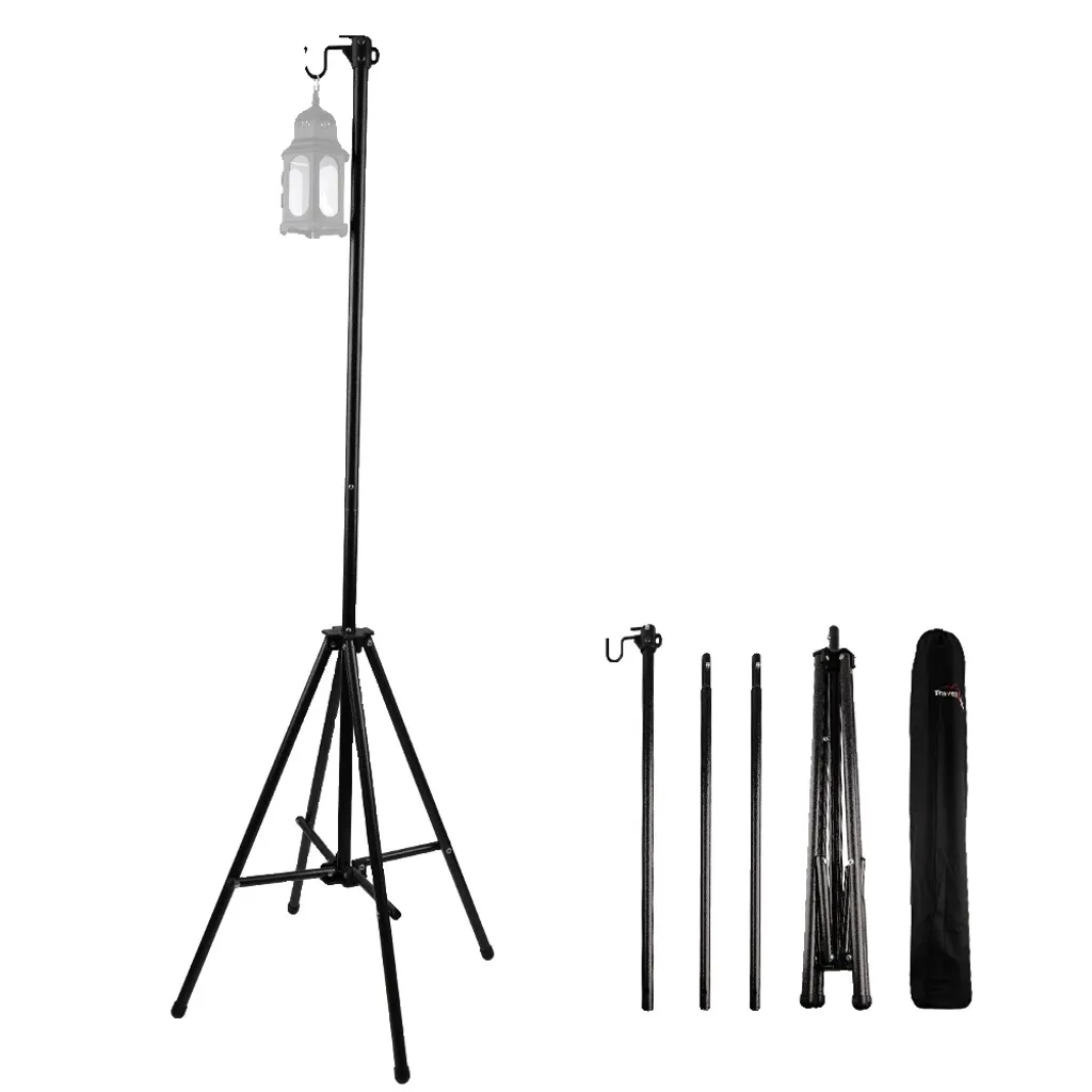 Support de lumière pêcheur pliable haute stabilité à quatre pieds