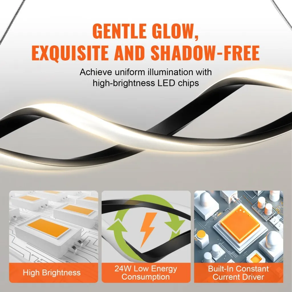 Lustre LED avec Télécommande : Dites Adieu à l'Éclairage Fixe et Terne - 3